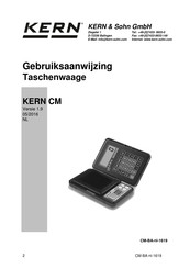 KERN and SOHN CM 50-C2N Gebruiksaanwijzing
