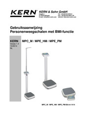 KERN MPC 250K100M Gebruiksaanwijzing