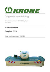 Krone EasyCut F 320 Handleiding