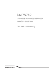 Plantronics Savi W740 Gebruikershandleiding