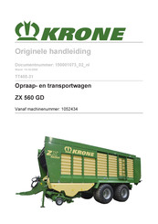 Krone ZX 560 GD Handleiding