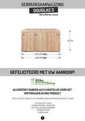 Kliko Ombouw Shop DOUGLAS 3 Gebruiksaanwijzing