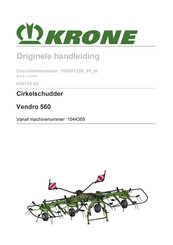 Krone Vendro 560 Originele Handleiding