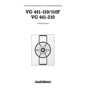 Gaggenau VG 441-110F Gebruiksaanwijzing