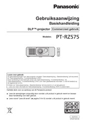 Panasonic PT-RZ575 Gebruiksaanwijzing