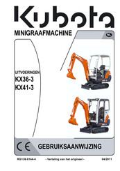 Kubota KX36-3 Gebruiksaanwijzing