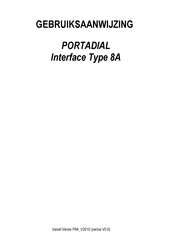 PortaDial Interface Type 8A Gebruiksaanwijzing