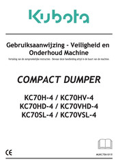 Kubota KC70VHD-4 Gebruiksaanwijzing