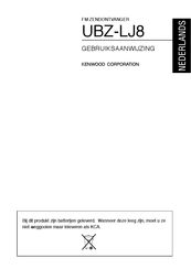 Kenwood UBZ-LJ8 Gebruiksaanwijzing