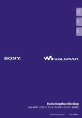 Sony Walkman NW-E016F Bedieningshandleiding