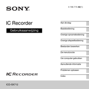 Sony ICD-SX712 Gebruiksaanwijzing