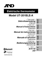 AND UT-201BLE-A Gebruiksaanwijzing