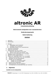 altron altronic AR Installatiehandleiding
