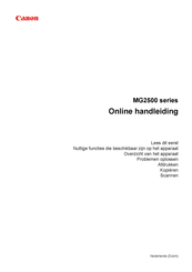 Canon MG2500 Series Handleiding
