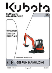 Kubota KX101-3a4 Gebruiksaanwijzing