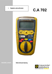 Chauvin Arnoux C.A 702 Gebruiksaanwijzing