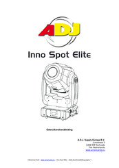 ADJ Inno Spot Elite Gebruikershandleiding