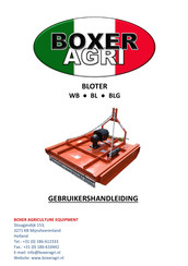 BOXER AGRI BLOTER BLG Gebruikershandleiding