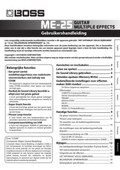 Boss ME-25 Gebruikershandleiding