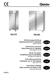 Bartscher 700.475 Gebruiksaanwijzing