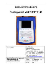 Nieaf-Smitt MULTI PAT 3140 Gebruikershandleiding