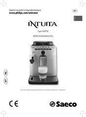 Philips Saeco Intuita HD8750 Gebruiksaanwijzing