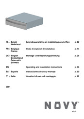 Novy 2961 Gebruiksaanwijzing En Installatievoorschriften