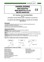 Mantis ULV MICRO-MANTRA Handleiding