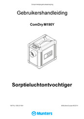 Munters ComDry M190Y Gebruikershandleiding