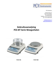 PCE Instruments PCE-BT 200 Gebruiksaanwijzing