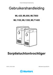 Munters MLT1400 Gebruikershandleiding