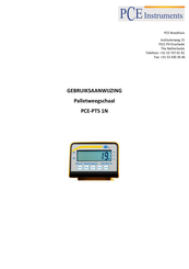 PCE Instruments PCE-PTS 1N Gebruiksaanwijzing