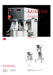 Varimixer KODIAK 10 Bedieningsinstructies