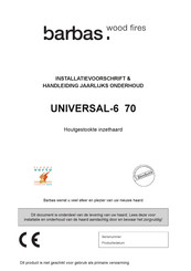 barbas UNIVERSAL-6 70 Installatievoorschrift En Handleiding Voor Onderhoud