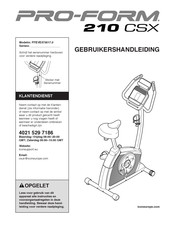 Pro-Form PFEVEX73017.0 Gebruikershandleiding