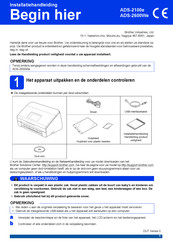 Brother ADS-2100e Installatiehandleiding