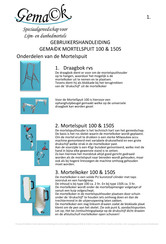 Gemack MORTELSPUIT 100 Gebruikershandleiding