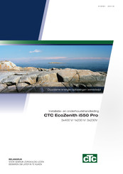 CTC EcoZenith i550 Pro Installatie- En Onderhoudshandleiding