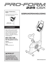 Pro-Form PFEVEX74016.0 Gebruikershandleiding