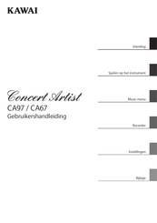 Kawai Concert Artist CA67 Gebruikershandleiding