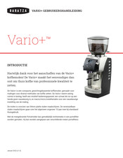 Baratza VARIO+ Gebruikershandleiding