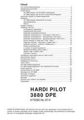 Hardi Pilot 3880 DPE Gebruiksaanwijzing