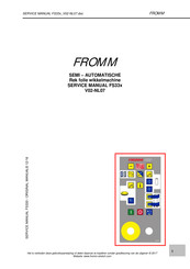 Fromm FS333 Onderhoudshandleiding