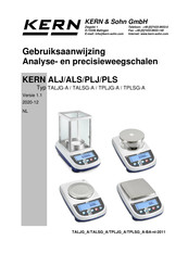 KERN and SOHN TPLSG 4200-2-A Gebruiksaanwijzing