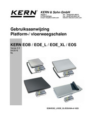 KERN and SOHN EOE-XL Series Gebruiksaanwijzing