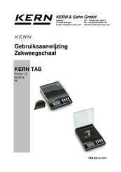 KERN and SOHN TAB Series Gebruiksaanwijzing