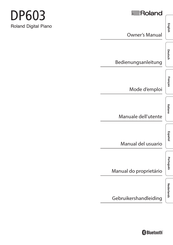 Roland DP603 Gebruikershandleiding