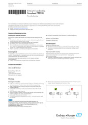 Endress+Hauser Ceraphant PTP31B IO-Link Beknopte Handleiding