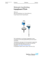Endress+Hauser Liquiphant FTL64 Beknopte Handleiding