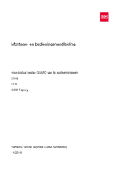 DOM Guard Tapkey Montage- En Bedieningshandleiding